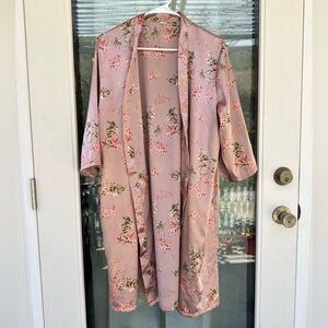 Floral Pink Kimono Robe